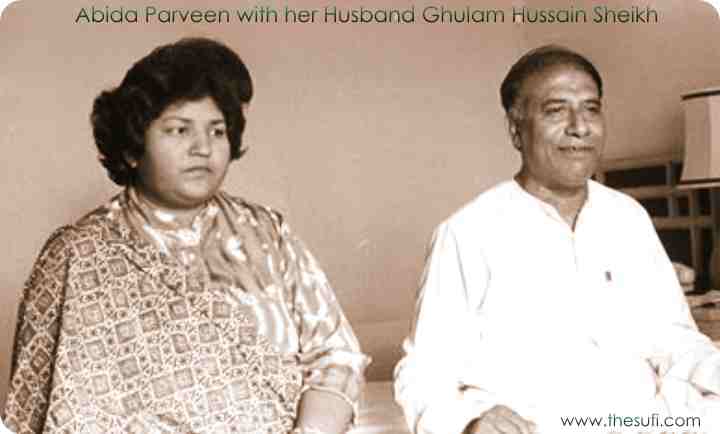 Abida Parveen with her Husband Ghulam Hussain Sheikh Abida Parveen with her Husband Ghulam Hussain Sheikh